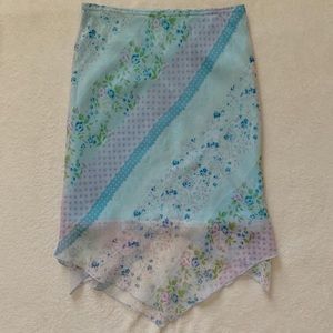 floral blue midi skirt🫐